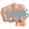 Dollar Sign Costume Ring - Money Symbol Jewelry Three Finger Ring for Men and Women
